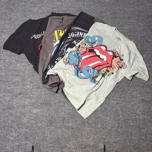 Lot of 4 Womens Small Rock Band Shirt Rolling Stones Nirvana Johnny Cash Bundle